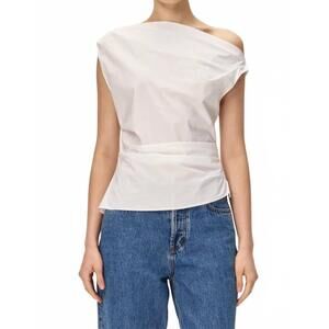 NEW ELODIE ilona off-shoulder neck top in white